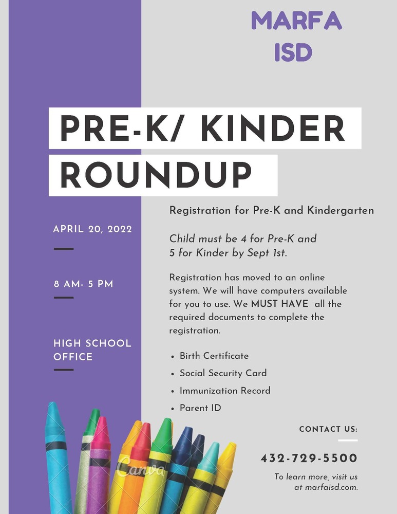 Pre-K/Kinder Roundup